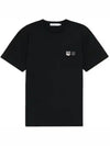 Double Monochrome Fox Head Patch Classic Short Sleeve T-Shirt Black - MAISON KITSUNE - BALAAN 2