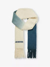 L'echarpe Moisson Embroidered Logo Alpaca Wool Muffler Navy - JACQUEMUS - BALAAN 7