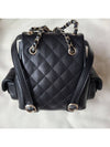 Grained Shiny Calfskin Small Backpack Black - CHANEL - BALAAN 4