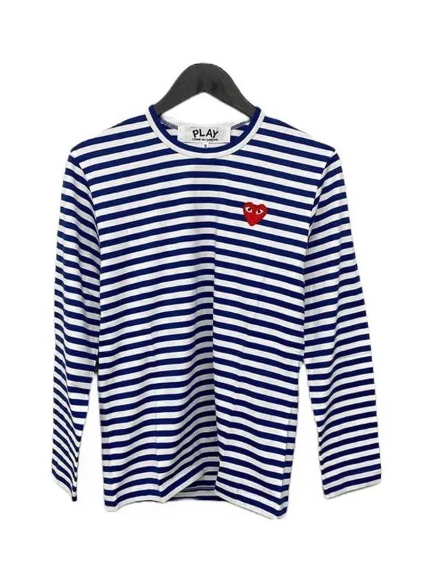 P1T164 2 Blue Striped TShirt - COMME DES GARCONS - BALAAN 1