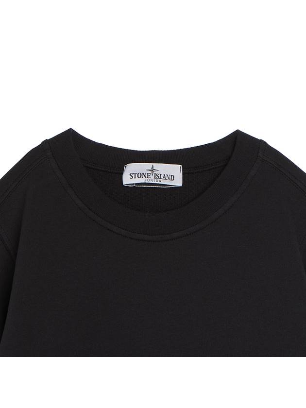 Kids Logo Sweatshirt Black - STONE ISLAND - BALAAN 4