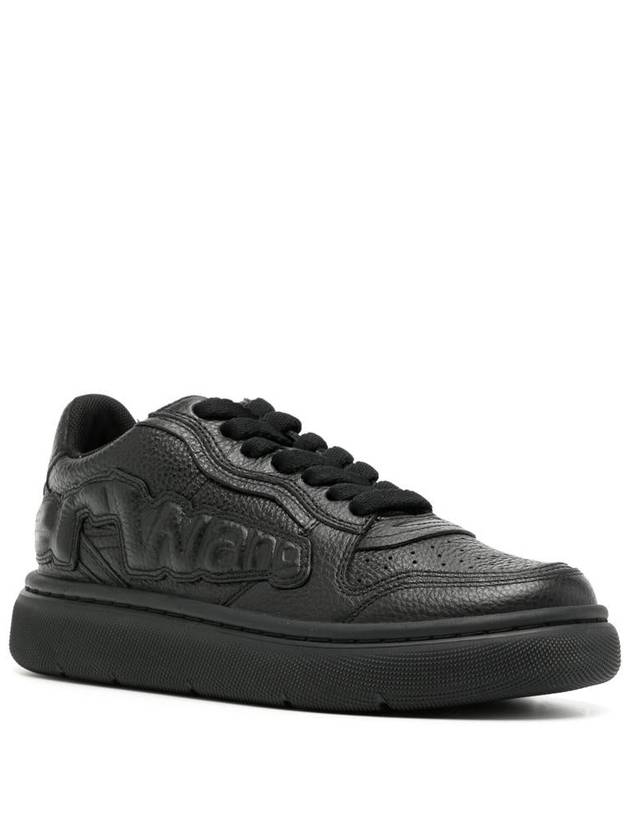 Cloud Leather Low Top Sneakers Black - ALEXANDER WANG - BALAAN 3