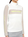 Women's Trans Half Zip Up Long Sleeve T-Shirt Offwhite - HORN GARMENT - BALAAN 4