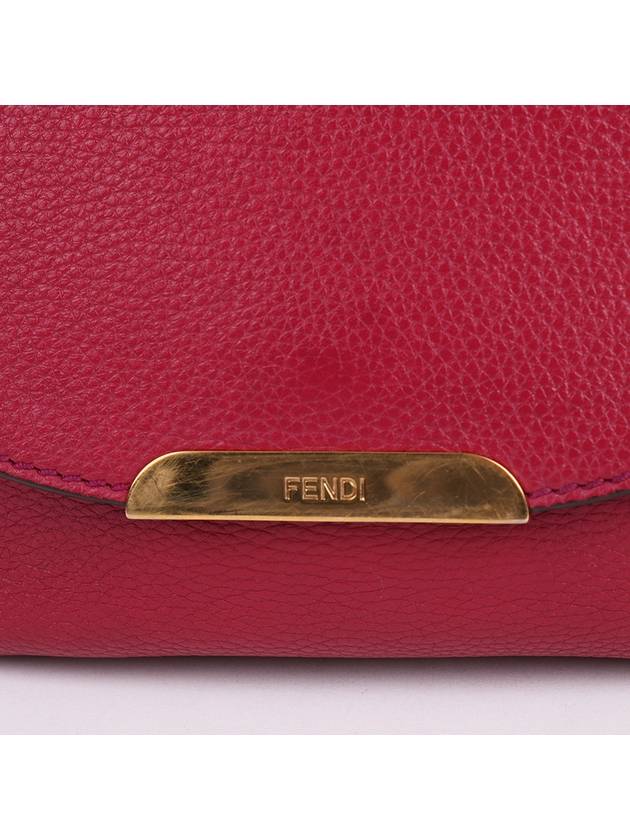 Gold logo burgundy square cross bag 8BT214 - FENDI - BALAAN 2