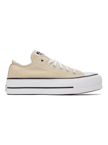 Chuck Taylor All Star Lift Platform Low Top Sneakers Oatmilk - CONVERSE - BALAAN 1