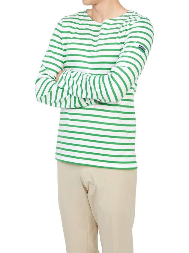 Minquiers Modern Stripe Long Sleeve T-Shirt Green - SAINT JAMES - BALAAN 6