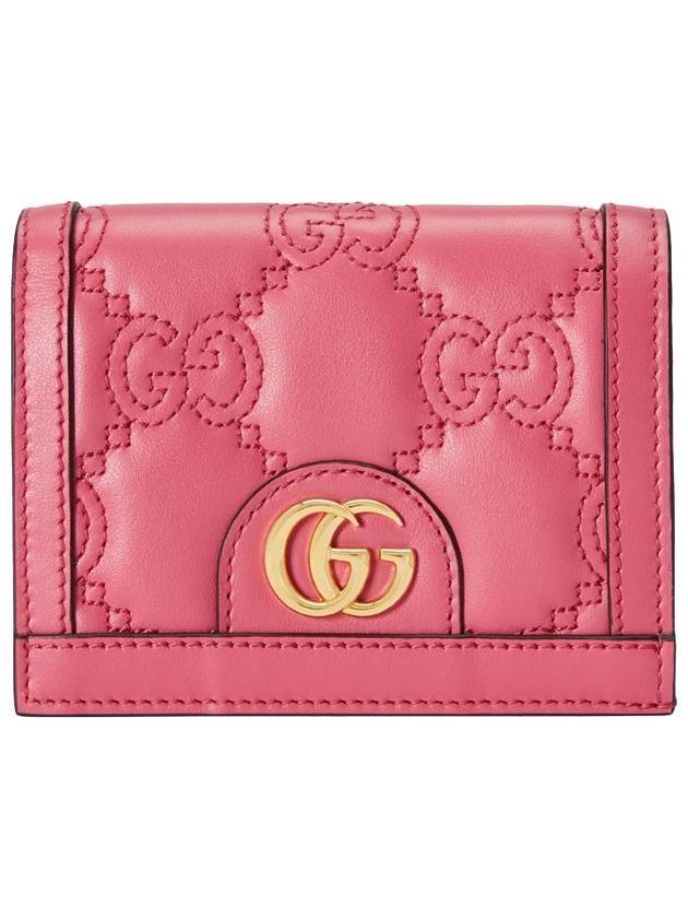 GG Materasse leather card wallet pink - GUCCI - BALAAN 1