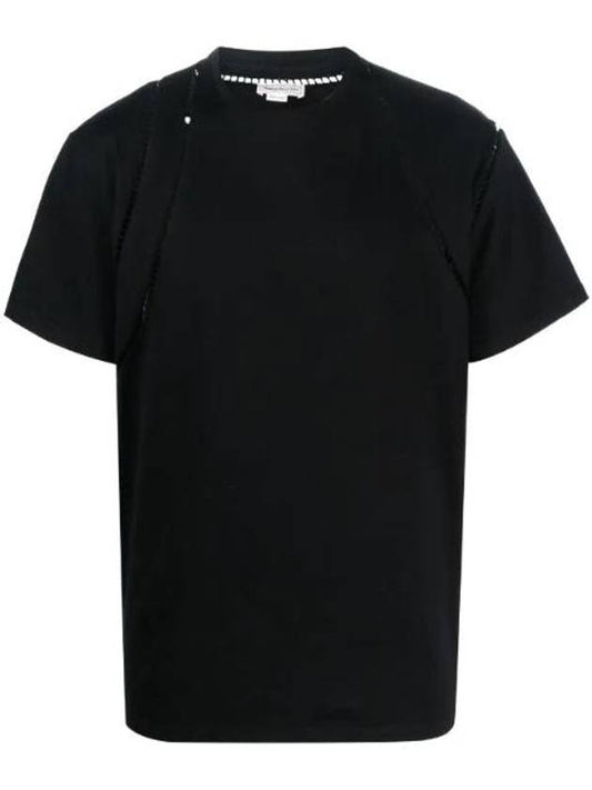 Crewneck Short Sleeve T-Shirt Black - ALEXANDER MCQUEEN - BALAAN 1