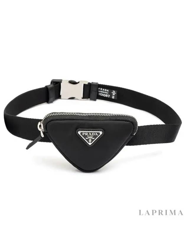 Triangle Logo Buckle Belt Bag Black - PRADA - BALAAN 5