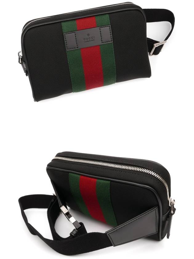 Signature Web Techno Canvas Belt Bag Black - GUCCI - BALAAN 3