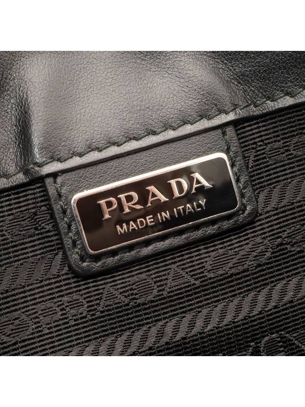 Black Saffiano Leather Triangle Logo Strap Clutch 2VF032 - PRADA - BALAAN 7