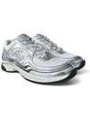 Fabric Laminated Low Top Sneakers Silver - CHANEL - BALAAN 4