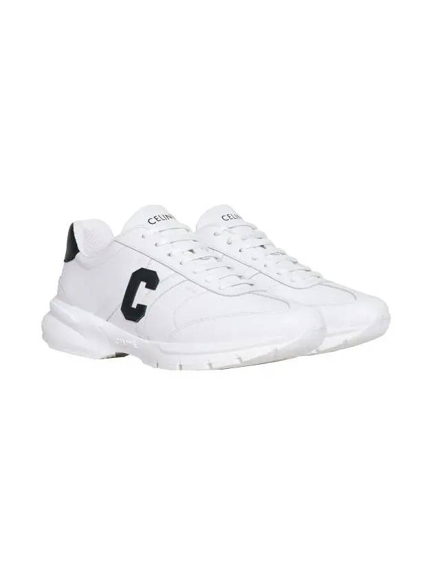 Runner CR02 Calfskin Lace-Up Low Top Sneakers White - CELINE - BALAAN 6