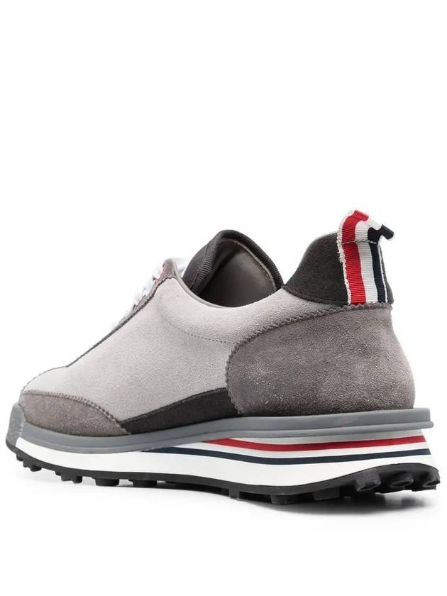 Suede Tech Runner Low Top Sneakers Grey - THOM BROWNE - BALAAN 5