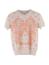 Brides De Gala Short Sleeve Knit Top Beige - HERMES - BALAAN 1