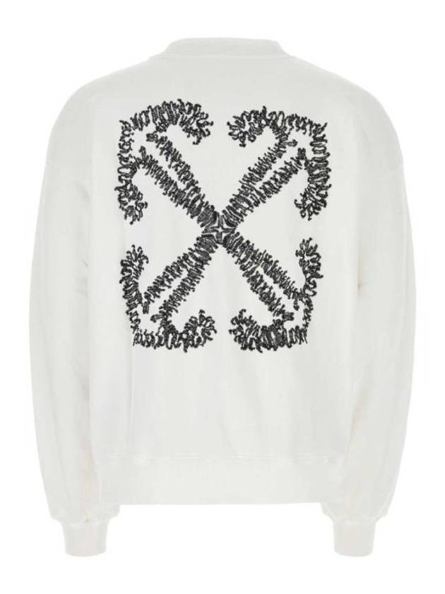 Embroidered Logo Sweatshirt White - OFF WHITE - BALAAN 4