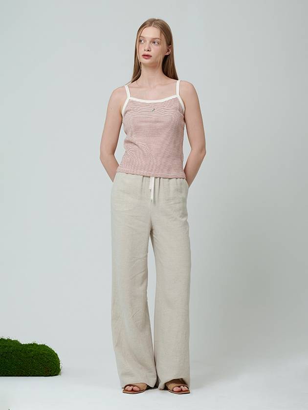 Tape straight pants beige - PINBLACK - BALAAN 3