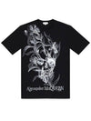 Women's Graphic Short Sleeve T-Shirt Black - ALEXANDER MCQUEEN - BALAAN 3