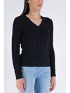 Women's Embroidered Logo Knit Top Black - POLO RALPH LAUREN - BALAAN 5