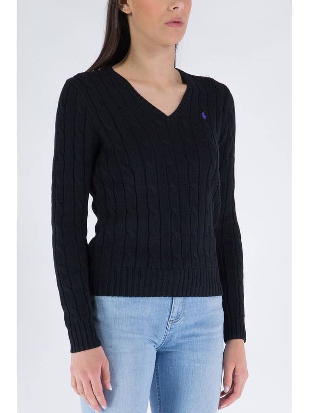 Women's Embroidered Logo Knit Top Black - POLO RALPH LAUREN - BALAAN 5