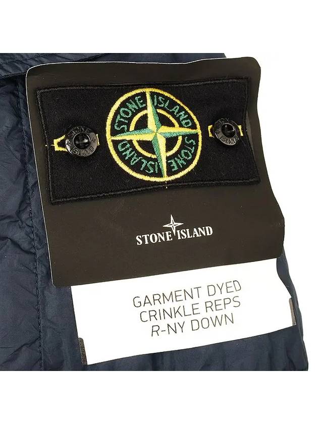 Men's Wappen Patch Crinkle Wraps Padding Navy - STONE ISLAND - BALAAN 5