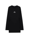 Icon Flat Long Sleeve T-Shirt Black - BALENCIAGA - BALAAN 1