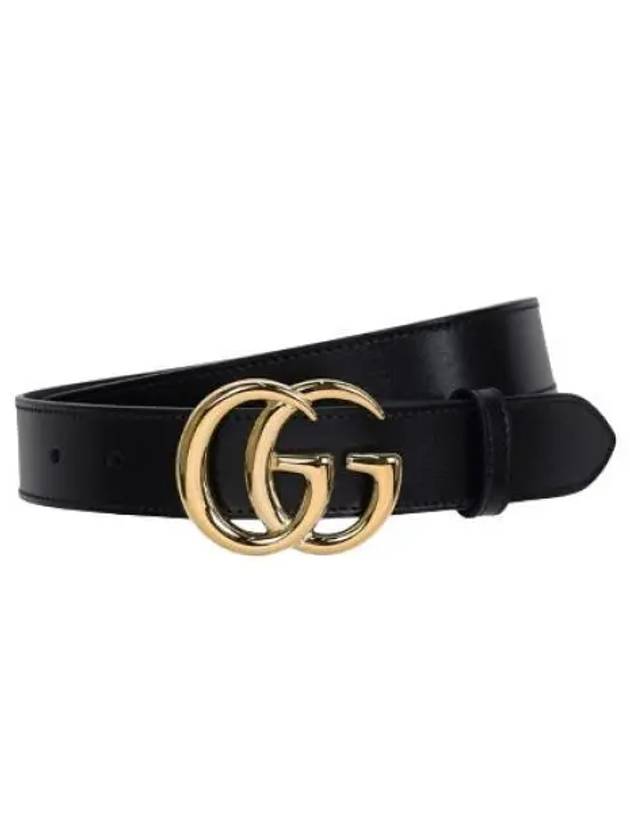 Men's GG Marmont Buckle Belt Black - GUCCI - BALAAN 2