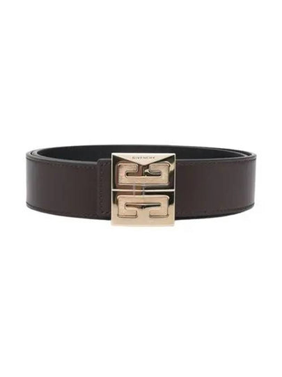 4G Logo Buckle Reversible Leather Belt Brown - GIVENCHY - BALAAN 2