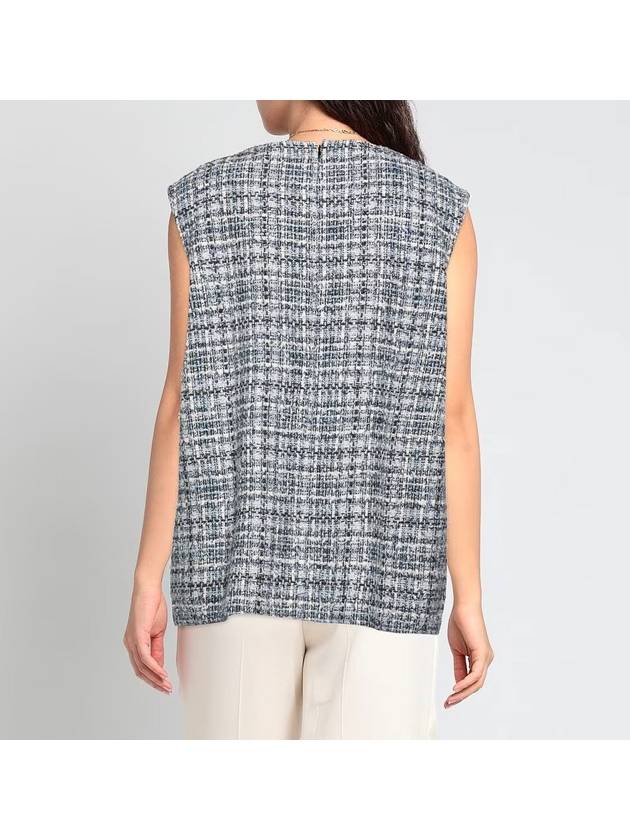 sleeveless tweed check blouse - LANVIN - BALAAN 6