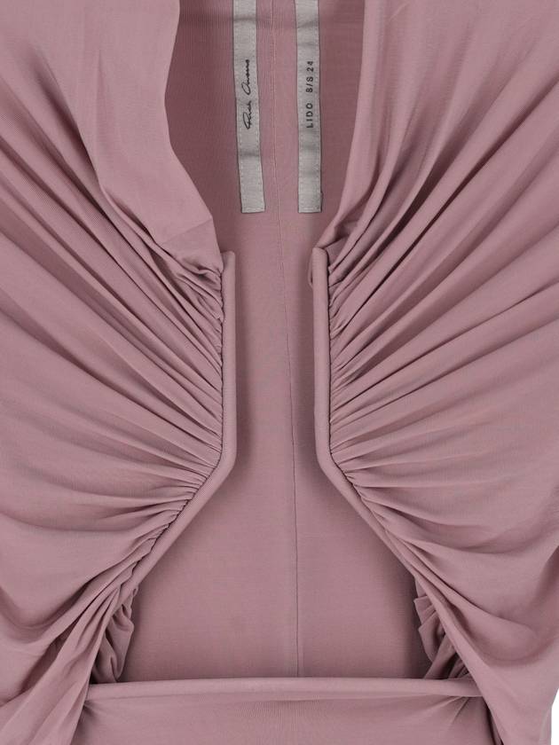 Cupro Jersey Long Sleeve T Shirt Dusty Pink - RICK OWENS - BALAAN 4