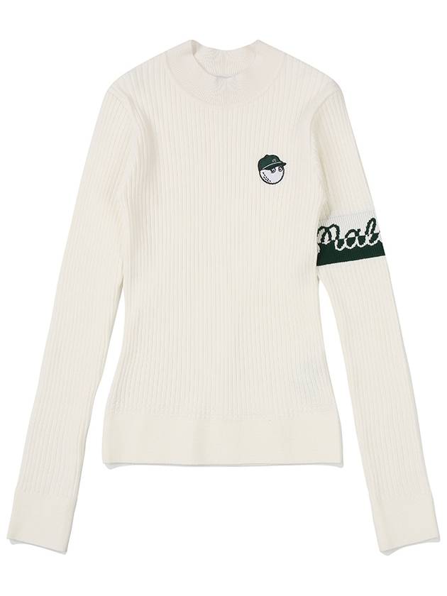 sleeve logo point basic knit IVORY WOMAN M3322PKT14IVY - MALBON GOLF - BALAAN 2