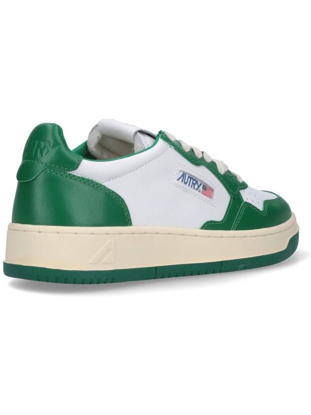 Men's Medalist Leather Low Top Sneakers Green - AUTRY - BALAAN 5