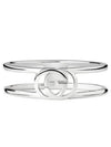 Interlocking GG Thin Open Ring YBC298036001 Silver - GUCCI - BALAAN 2