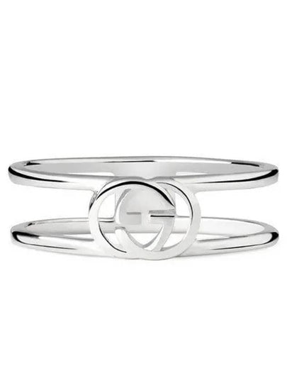 Interlocking GG Thin Open Ring YBC298036001 Silver - GUCCI - BALAAN 2