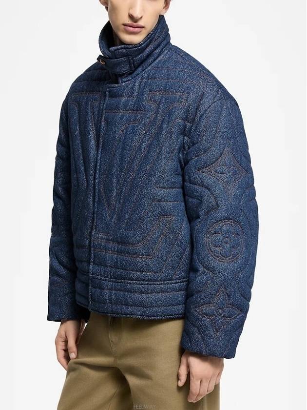 1AGIMY quilted denim jacket - LOUIS VUITTON - BALAAN 5