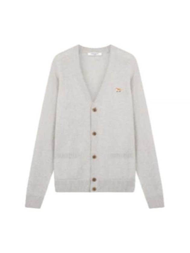 Baby Fox Patch Wool Cardigan Grey - MAISON KITSUNE - BALAAN 2