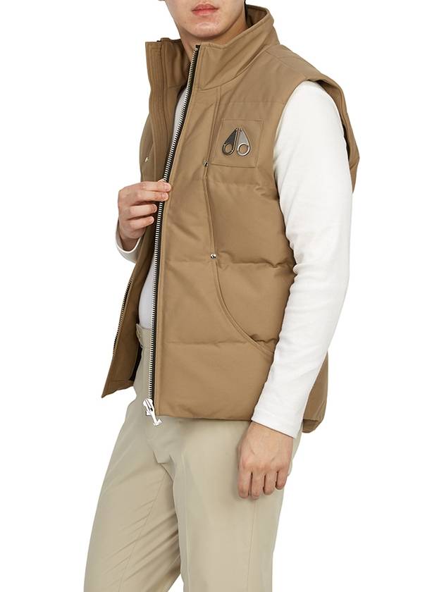 Logo Montreal Padded Vest Brown - MOOSE KNUCKLES - BALAAN 7