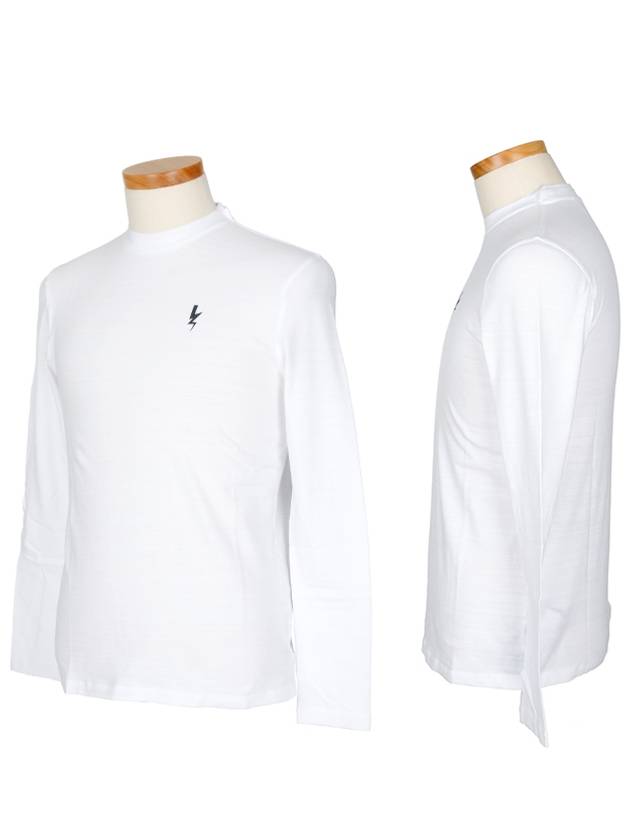 Double Neck Long Sleeve T-Shirt White - NEIL BARRETT - BALAAN 3