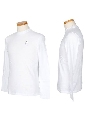 Double Neck Long Sleeve T-Shirt White - NEIL BARRETT - BALAAN 1