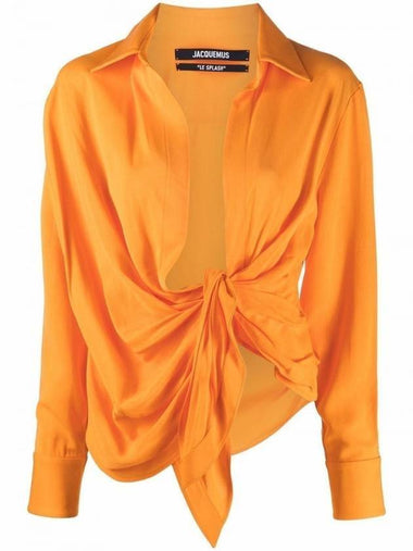 Le Chemise Bahia Twist Shirt Orange - JACQUEMUS - BALAAN 1