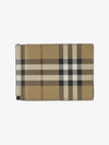 Men's Money Clip Vintage Check Money Clip Half Wallet Beige - BURBERRY - BALAAN 4