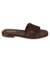 Women's Square Toe Suede Slide Slippers Brown - TOD'S - BALAAN 2