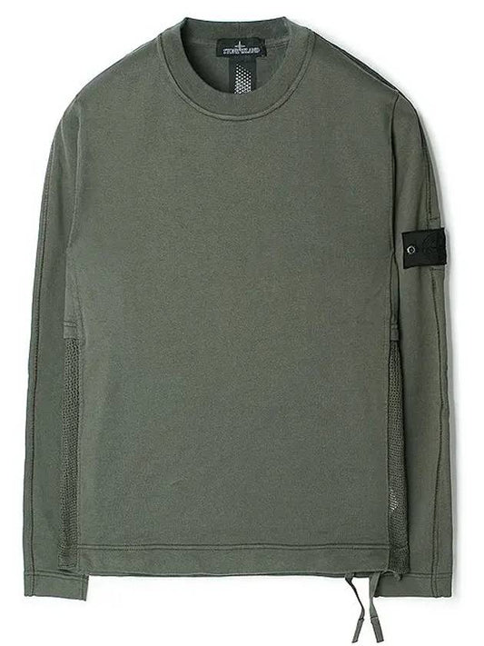 Wappen Shadow Project Mesh Long Sleeve T-Shirt Grey - STONE ISLAND - BALAAN.