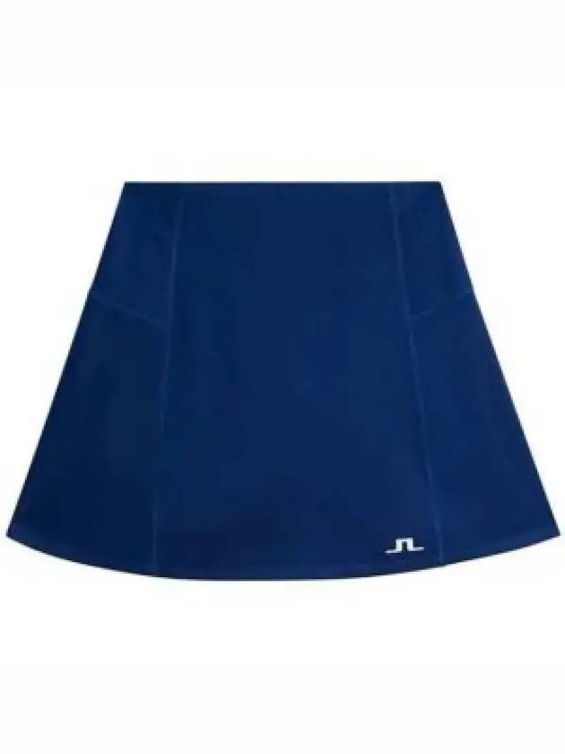 Kayla Logo Print Skirt Estate Blue - J.LINDEBERG - BALAAN 2