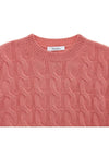Women's Edifour Cable Cashmere Knit Top Peach - MAX MARA - BALAAN.