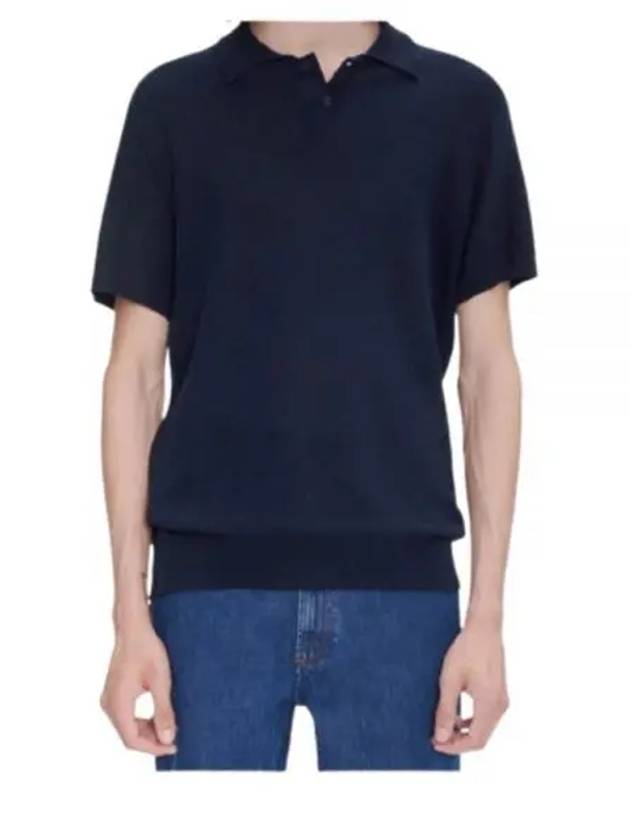 Men's Jay Knit Polo Shirt Navy - A.P.C. - BALAAN 2