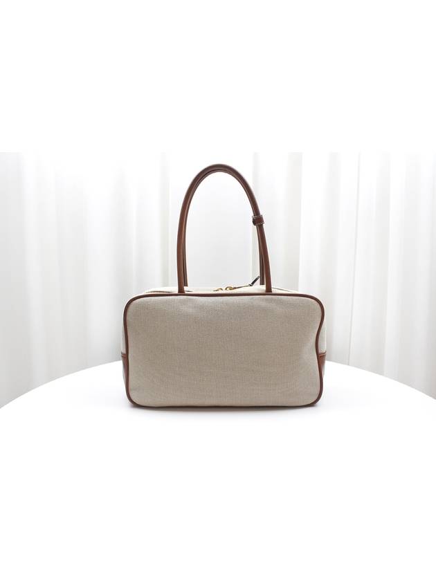 Canvas Beige Brandy Top Handle Bag 5BB163 - MIU MIU - BALAAN 4