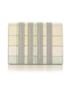 4 Bar Applique Stripe Double Card Holder Pastel Green - THOM BROWNE - BALAAN 3