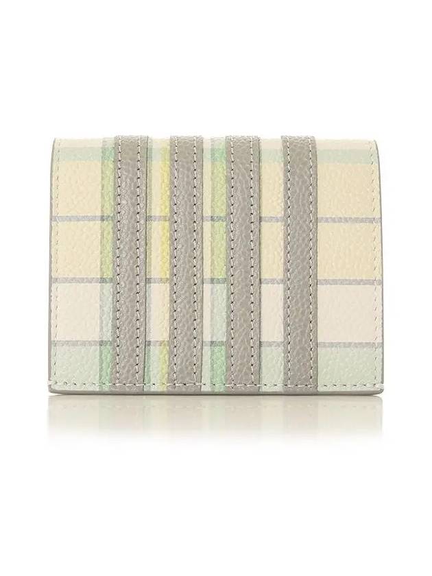 4 Bar Applique Stripe Double Card Holder Pastel Green - THOM BROWNE - BALAAN 2