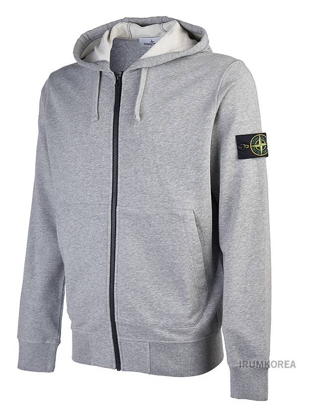 Compass Badge Zip Up Hoodie Grey - STONE ISLAND - BALAAN 3